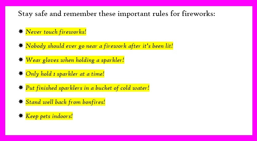 Firework safety 2
