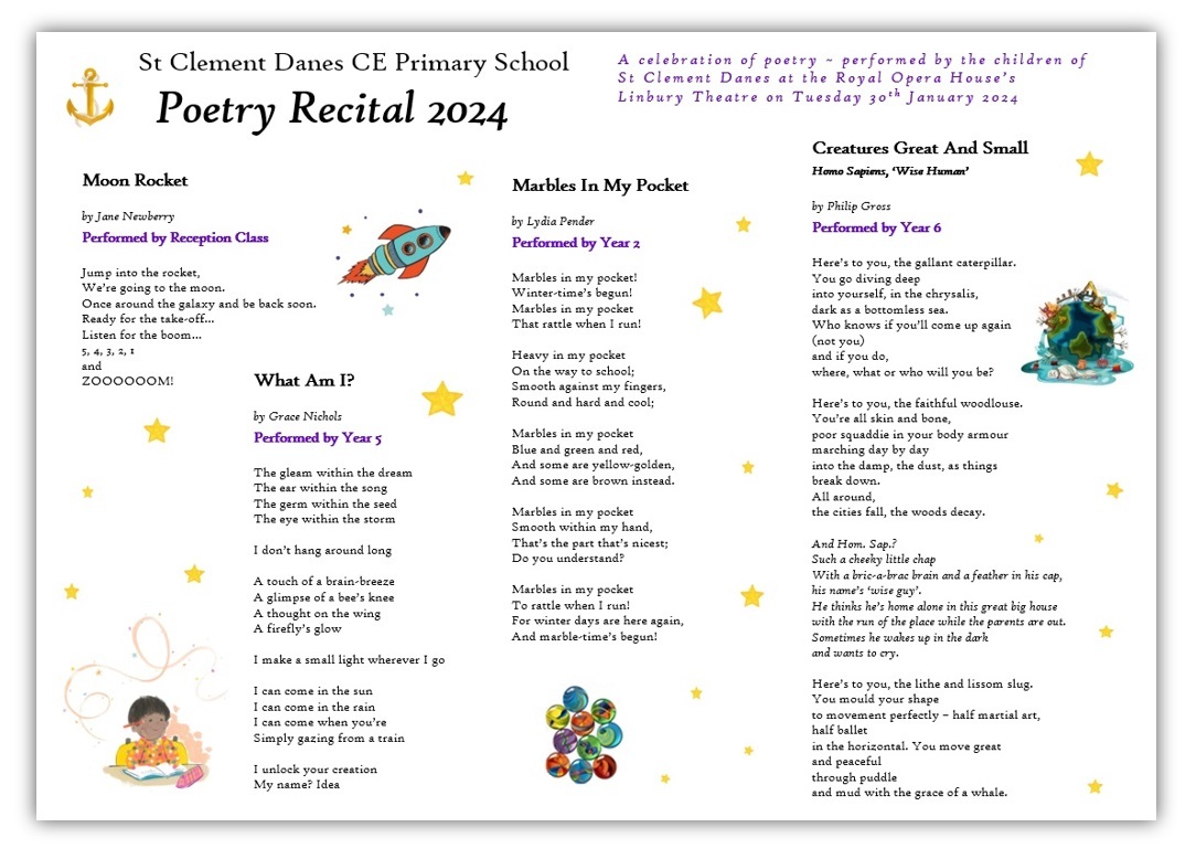 Poetry Recital   programme page 1a