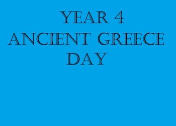 Year 4 Ancient Greece Day